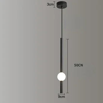 Glass Rod Pendant Light - Modern Long Hanging Lamp for Living Room, Bedroom & Shop