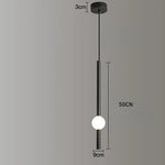 Glass Rod Pendant Light - Modern Long Hanging Lamp for Living Room, Bedroom & Shop