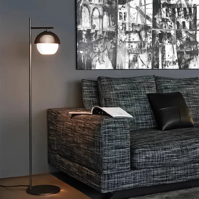 Black LED Floor Lamp - Modern Stylish Nordic Design for Home and Living Room