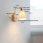 Walnut Brass Ceramic LED Wall Sconce | Modern Nordic Rotatable Stair Light