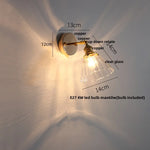 Rotatable LED Wall Sconce Clear Glass Reading Lamp with Pull Chain Switch