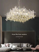 Modern Crystal Chandelier: Elegant Lighting Fixtures for Living, Dining, and Bedroom