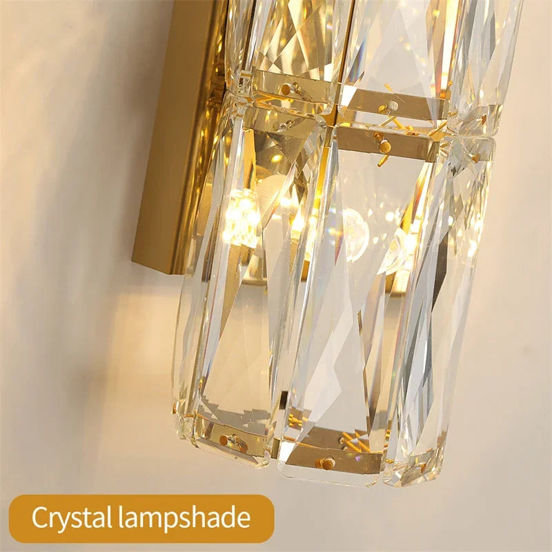Modern Luxury Crystal Wall Sconce LED Light for Home Decor