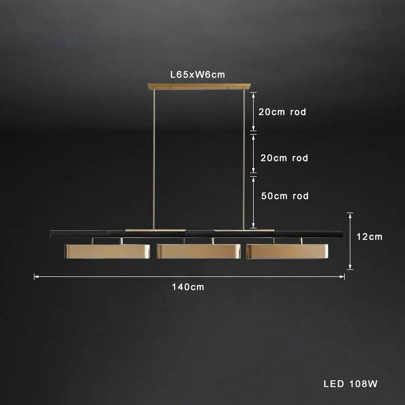 Nordic Gold Stainless Steel Chandelier for Modern Dining Table Decor