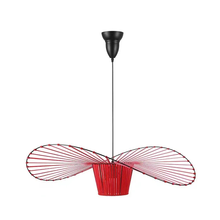 Vertigo Straw Hat Pendant Lamp French Fabric Elegant Designer Lighting