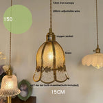 Walnut Wood Loft LED Pendant Lights Glass Hang Lamp Home Decor