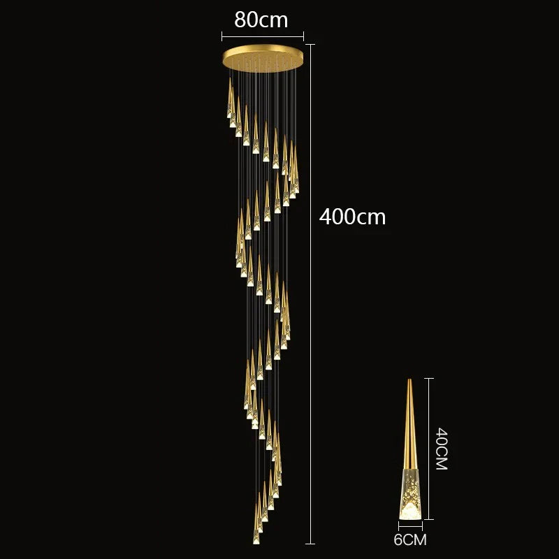 Nordic Home Decoration Stair Chandelier Living Room Dining Pendant Lights Ceiling Lighting