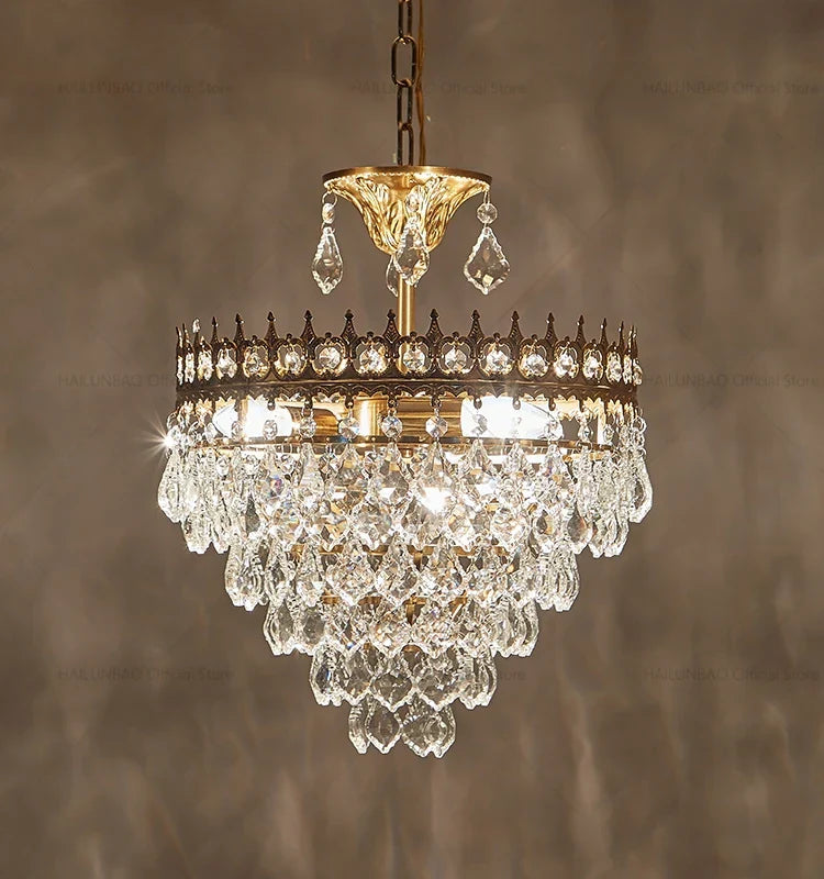 Crystal Chandelier: Modern Luxury Lighting for Dining, Bedroom, and Living Room