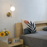 Glass Ball LED Wall Light: Modern Indoor Bedroom Lamp for Home Decor