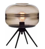 Glass & Metal Nordic Sofa Desk Lamp for Postmodern Bedroom & Living Room