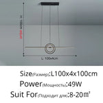 LED Ceiling Chandelier: Modern Minimalist Kitchen Dining Table Lighting