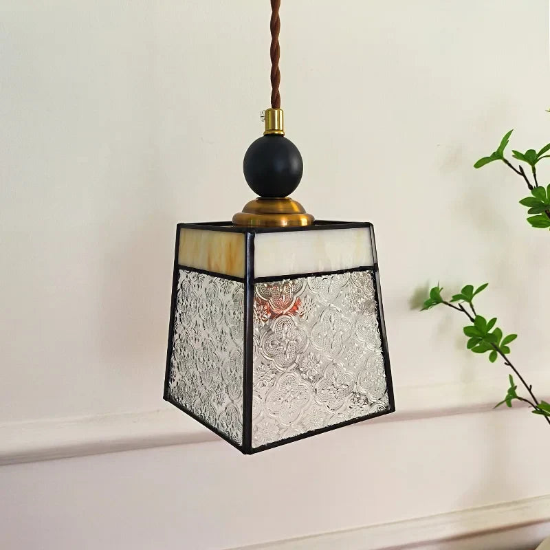 Clear Glass LED Pendant Light Adjustable Hanging Lamp for Dining Room