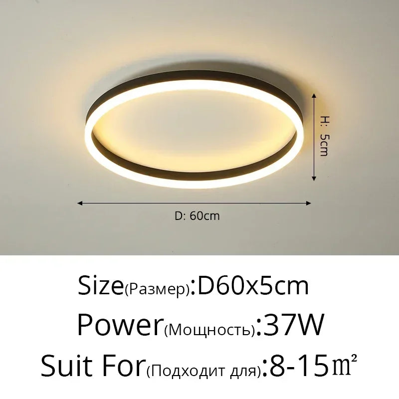 Circular LED Ceiling Lights for Home Decor and Indoor Lighting