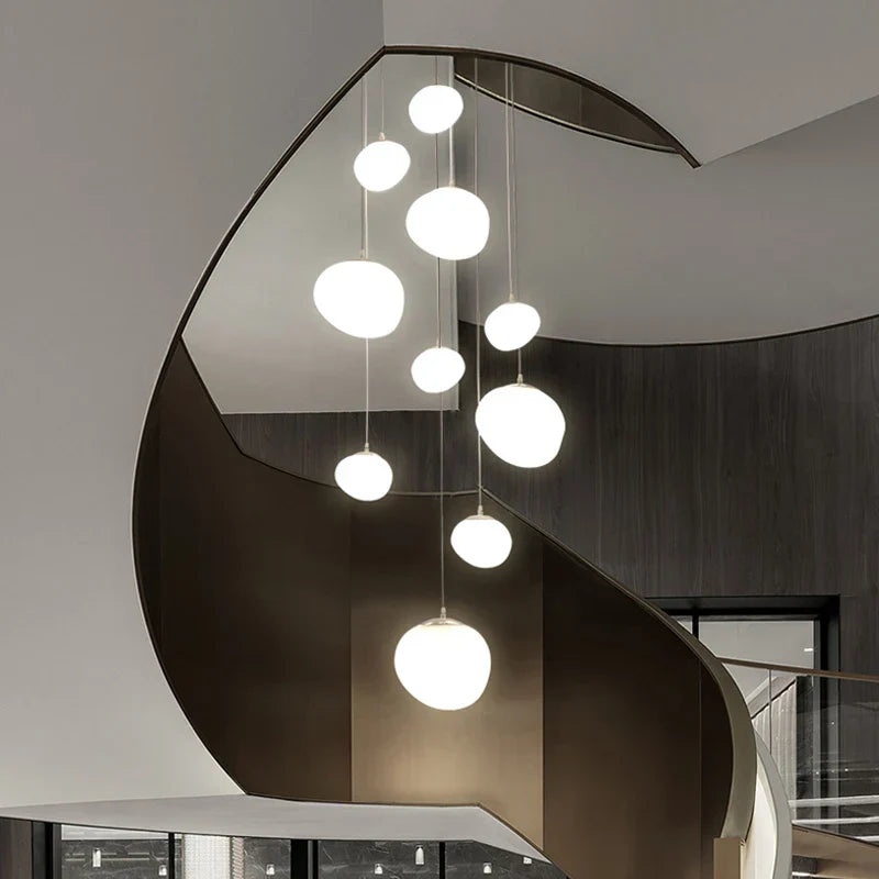 Nordic Glass Lampshade LED Ceiling Chandelier for Home Decoration