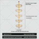 Crystal Duplex Chandelier: New Light Luxury Post-Modern Hall Lighting for High Living Room