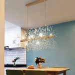 Dandelion Crystal Ceiling Lamp Chandelier for Bedroom Dining Room Kitchen Island