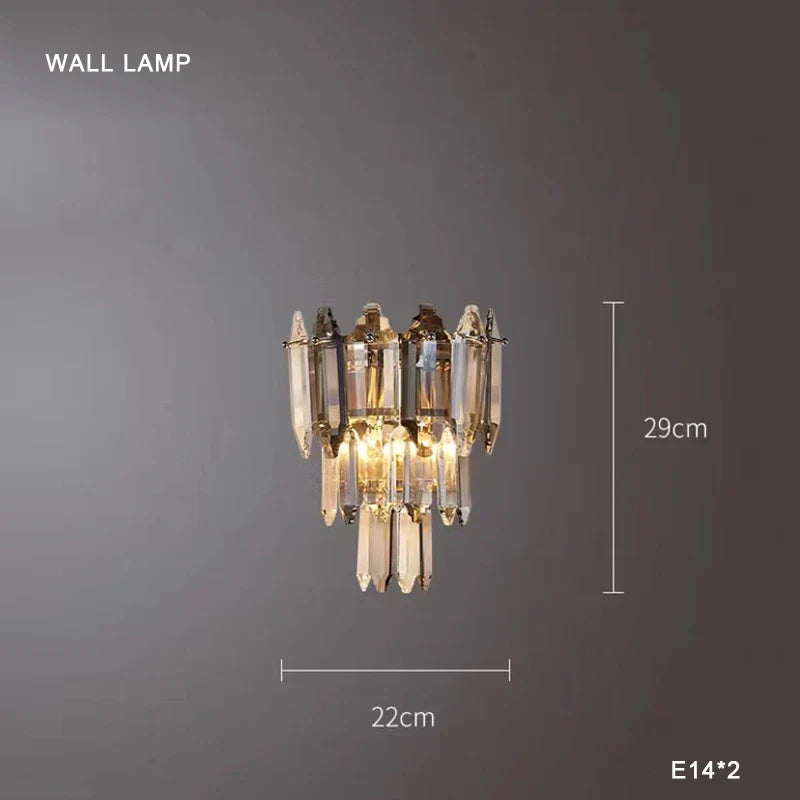 Oval Crystal Chandelier LED Pendant Lamp for Dining Room & Living Room