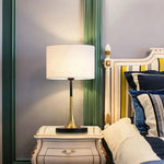 Fabric Desk Lamp: Minimalist American Style for Study & Bedroom