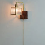 Brass LED Wall Lights Rotatable Blue Glass Dining Room Stair Light