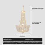 Crystal Luxe Chandelier for Villa Hotel Living Room - European Modern Style