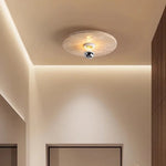 Natural Yellow Travertine Ceiling Lights with LED Edison Bulb