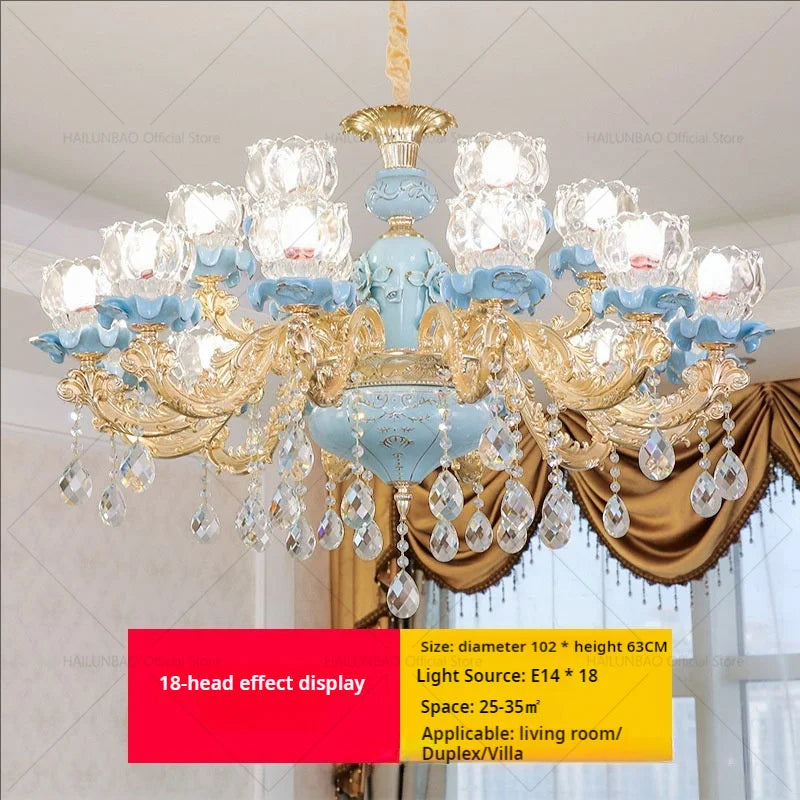 Modern Crystal Chandelier for Living Room Dining French Luxury Bedroom