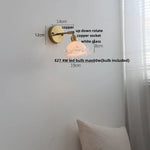 White Glass Copper Wall Sconce LED Stair Light Fixture - Modern Nordic Design
