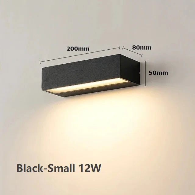 Outdoor Waterproof LED Wall Lights for Balcony Patio Garden Porch, Aluminum, 12W 18W 30W