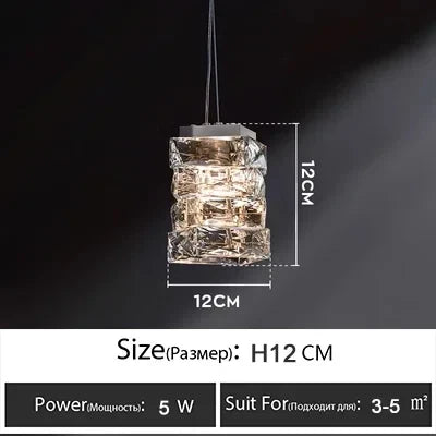 Crystal Pendant Chandelier: Elegant Ceiling Light for Bedroom Living Room Home Decor