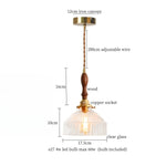 Afralia™ Nordic Glass Copper Pendant Light - LED Hanging Fixture for Bar, Loft, Bedroom, Kitchen