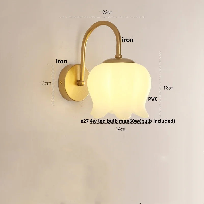 Afralia™ Iron LED Wall Sconce Pull Chain Switch Stair Light Fixtures for Modern Home