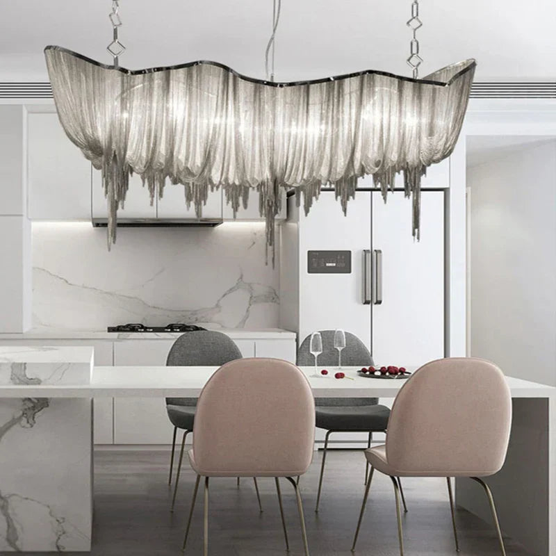 Modern Chain Chandelier for Luxury Dining Table and Home Decor