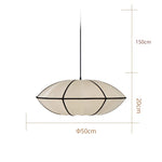 Danish Fabric Pendant Lamp Vintage Chandelier E27 Bulb