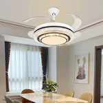 LED Ceiling Fan with Remote Control, Modern ABS Blades, 110V 220V