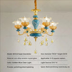 Luxury Ceramic Crystal Chandelier for Living Room, Bedroom, and Restaurant