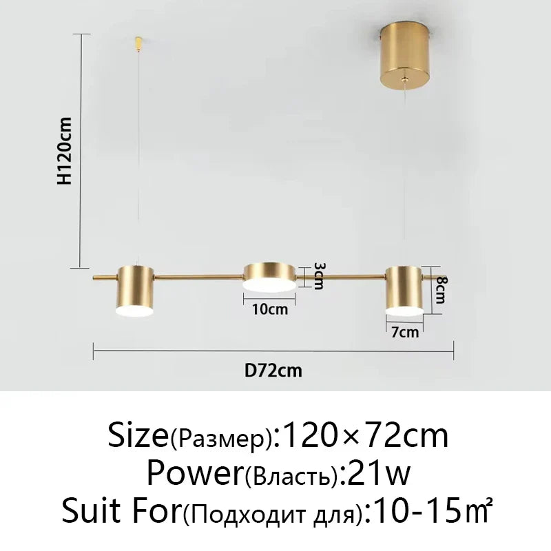 Dimmable LED Ceiling Chandelier for Living Room, Dining, Kitchen - Modern Hanging Light