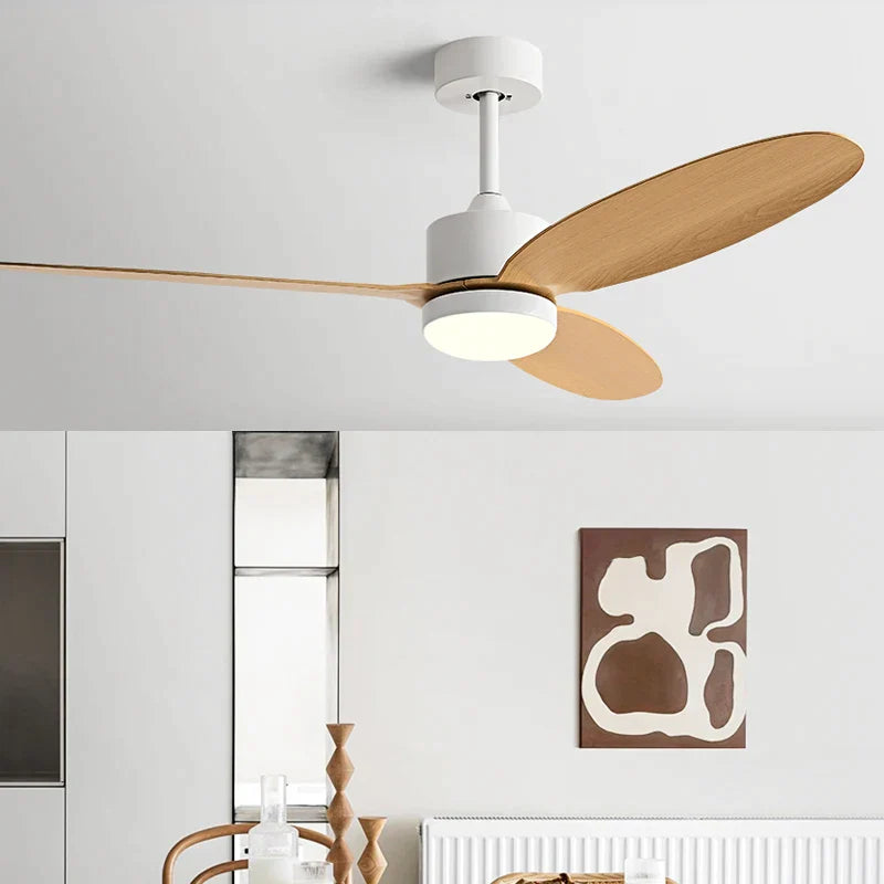 52" Modern DC Ceiling Fan with Remote Control for Home and Restaurant
