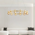 Copper Ring Pendant Lamp for Modern Luxury Living Room, Bedroom, Restaurant, Bar & Home Decor.