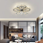 Crystal Luxury Ceiling Fan with LED Lamp Chandelier Smart Home Decor Fixtures