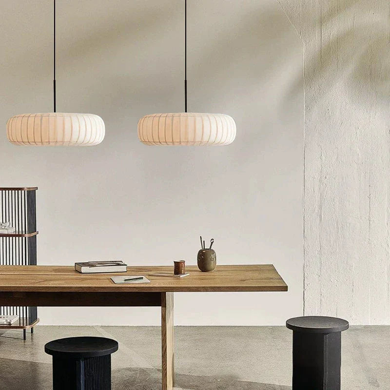 Silk Chandelier: Nordic Wabi Sabi LED Pendant Lights for Restaurant, Bar, Bedroom