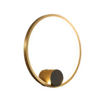 Copper Living Room LED Wall Lamp Light Luxury Modern Simple Circular Corridor TV Wall Bedroom