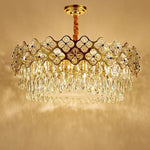 European Crystal Luxury Chandelier Gold Room Decor Hanglamp