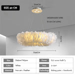 Nordic Feather Pendant Lamps for Bedroom and Home Decor Lighting