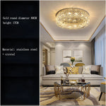 Crystal LED Ceiling Lamp for Chic Living, Bedroom, and Dining Room