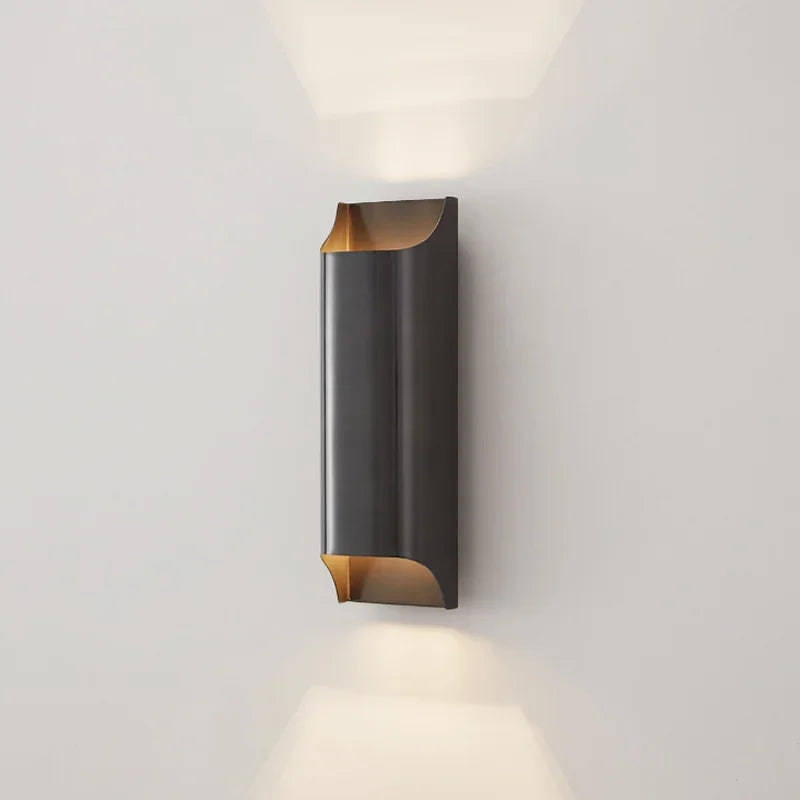 Contemporary Copper Brass Wall Sconce Minimalist Design for Study Living Room Bedside