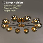 Glass Ball Chandeliers: Scandinavian LED Ceiling Lamps for Living Room & Bedroom