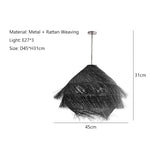 Rattan Wabi Sabi LED Chandelier for Home Decor Lighting
