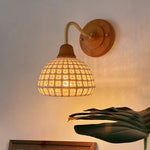 Afralia™ White Ceramic LED Wall Lamp | Japanese Vintage Copper Design