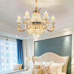 Crystal Dining Room Chandelier - Elegant Zinc Alloy Candle Lamp