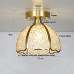Column Glass Crystal Ceiling Light for Nordic Modern Home Decor